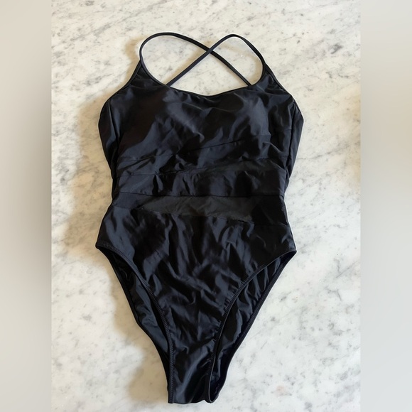 Summersalt Black Mesh One Piece Swimsuit 6 - Picture 2 of 10